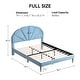 preview thumbnail 29 of 36, Upholstered Bed with Unique Seashell Headboard