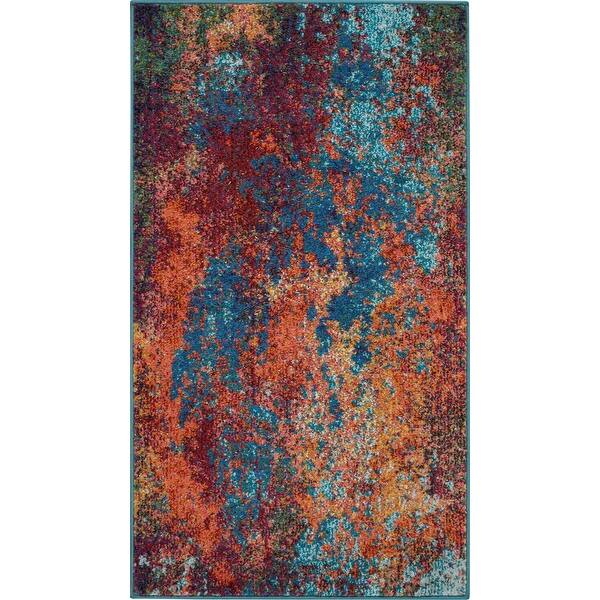 5' X 7' Atlantic Abstract Non Skid Area Rug 5' X 7' Atlantic Abstract Non Skid Area Rug