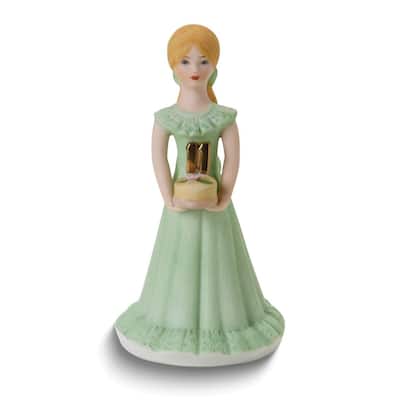Curata Birthday Girls Blonde Age 11 Porcelain Bisque Figurine
