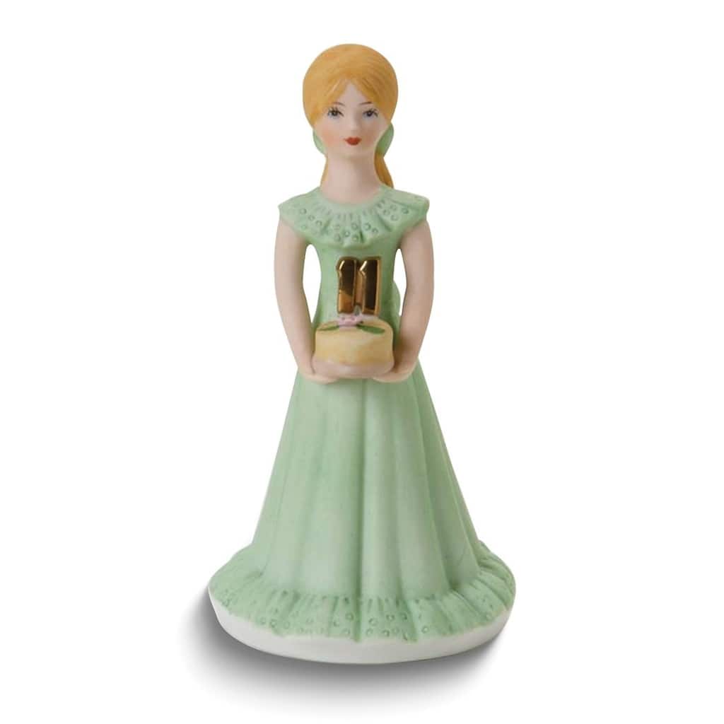 Curata Birthday Girls Blonde Age 11 Porcelain Bisque Figurine