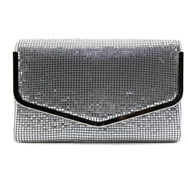 aldo silver clutch