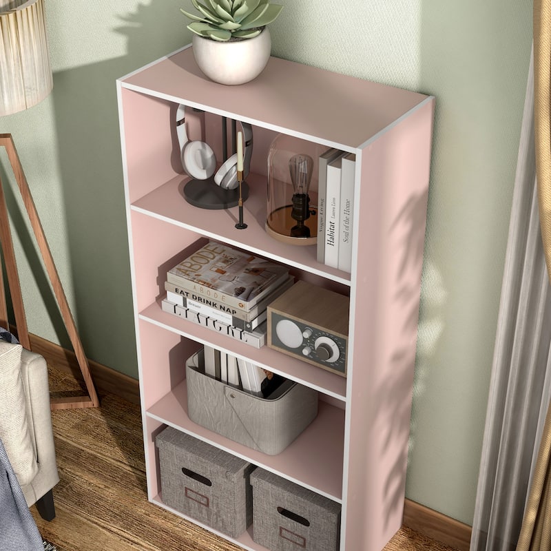 DH BASIC Modern Wood Customizable Stackable Storage Organizer - Cube Shelves, Drawer Cabinet, Bookcase with Doors by Denhour