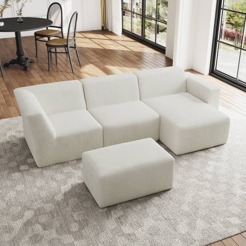 Modular Sectional Sofa 4-seater Oversized Chaise Lounge Couch for Living Room