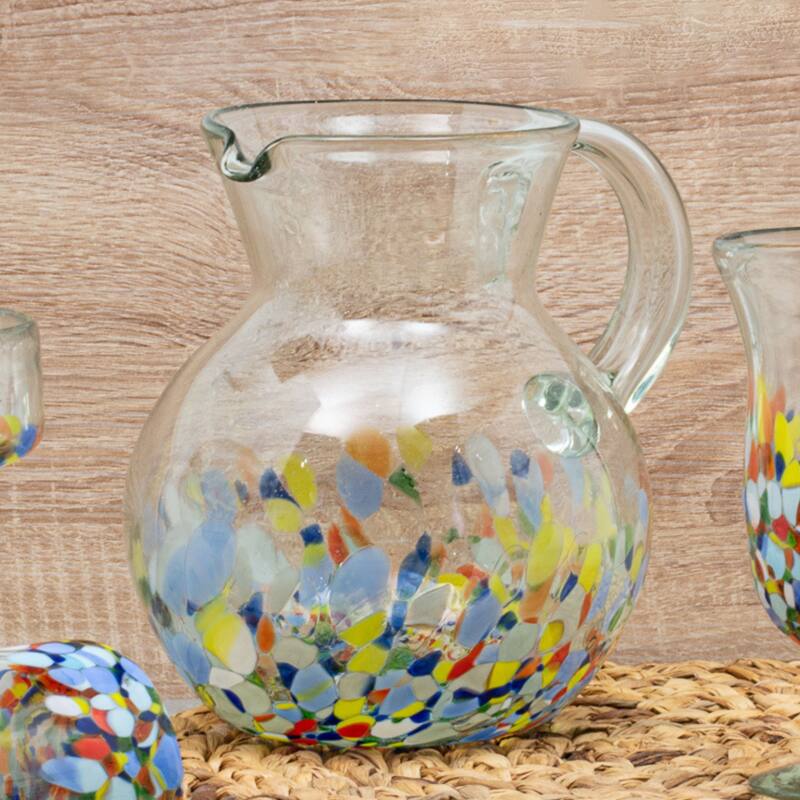 10 Strawberry Street Pueblo Handblown Mexican Glassware, Set of 4