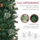 preview thumbnail 7 of 7, HOMCOM 9.5 Foot Unlit Pencil Artificial Christmas Tree, Slim Xmas Tree with Realistic Branches, Pine Cones, Metal Base - 9.35 ft
