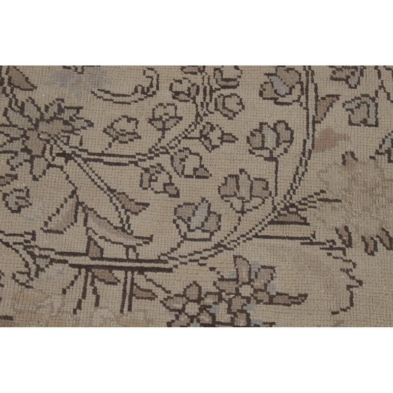 Floral Tabriz Persian Rug Handmade Traditional Wool Carpet - 9'7"x 11'10"