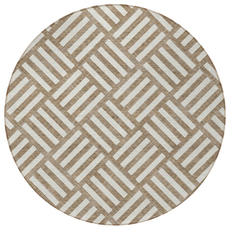 HomeRoots Geometric Transitional Rectangle Outdoor Rug