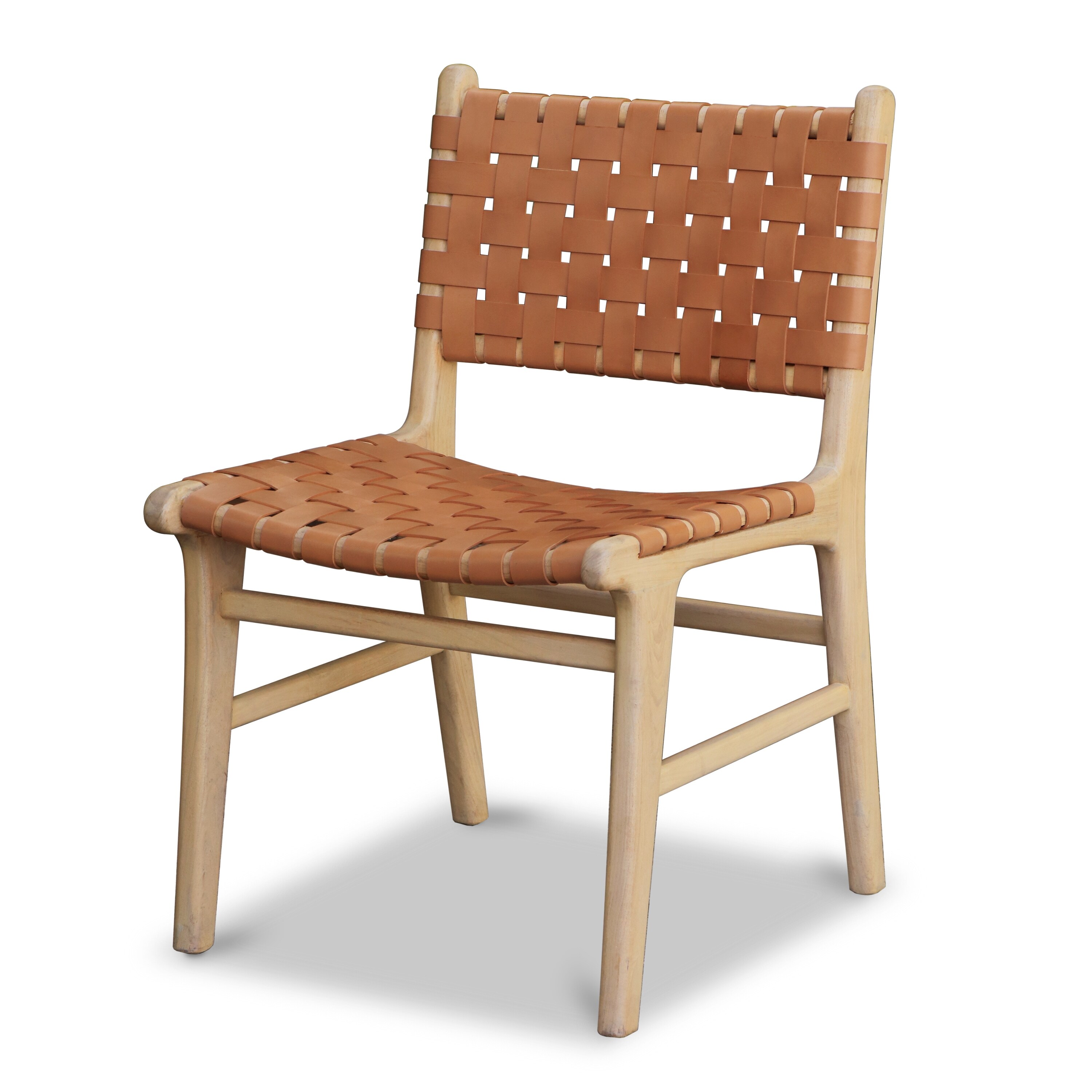 TEAK & LEATHER DINIG CHAIR① DEDE TEAK & LEATHER DINING CHAIR (D) - REVIVAL HOME