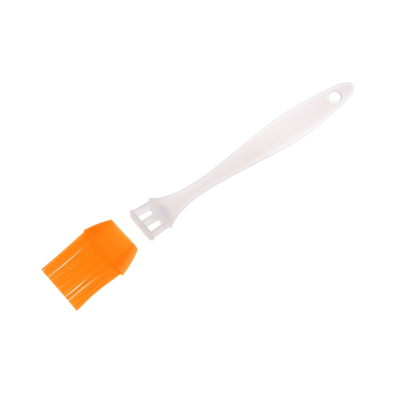 Unique Bargains Kitchen Silicone Head Heat Resistant Baking Basting Cooking  Tool Orange Pastry Brush