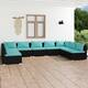 Option Black/Water blue 9 x Seat cushion