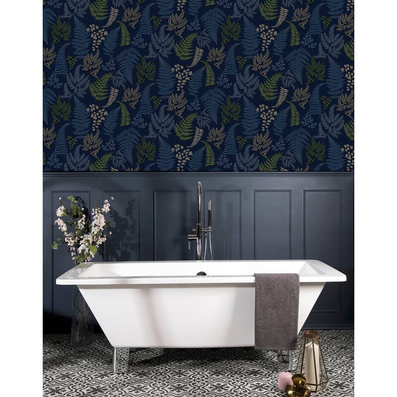 Arthouse Jerome Blue Botanical Wallpaper