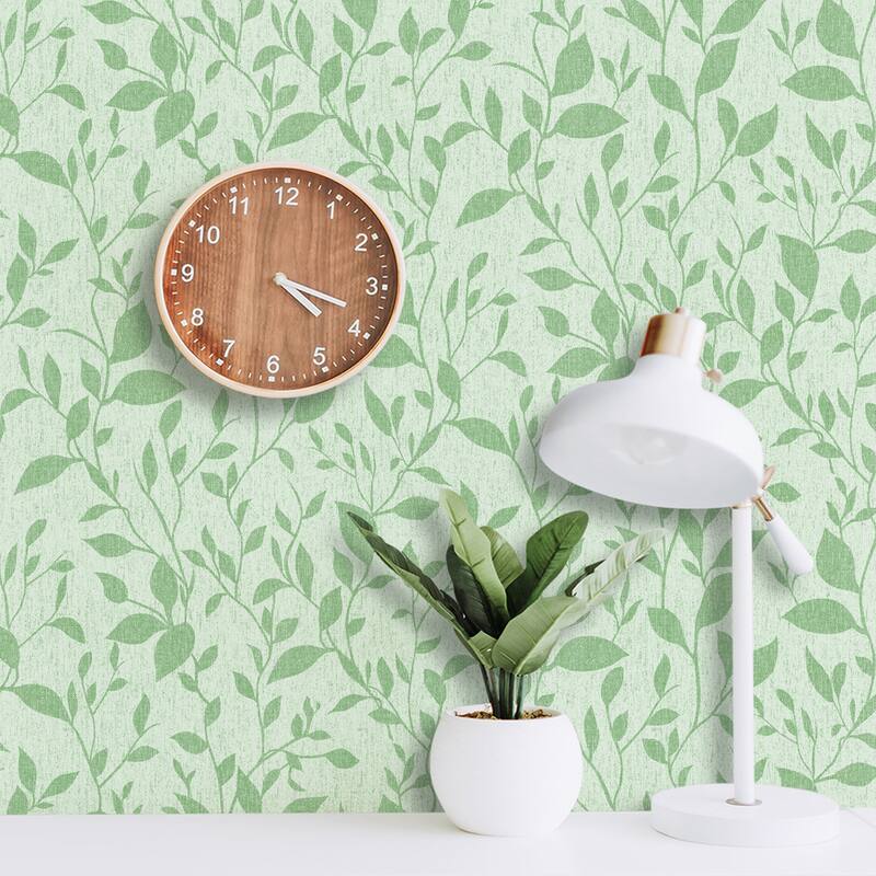 SUSSEXHOME Removable Wallpaper-Waterproof, Strippable, Light Resistance & Cleanable Wall Paper Roll-Wallpaper-Leaves