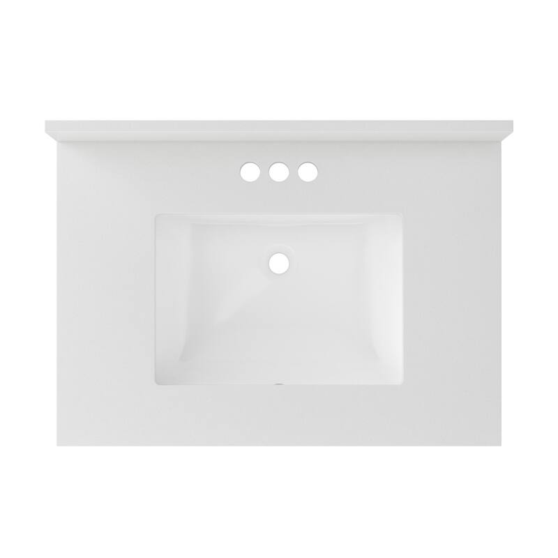 CRAFT + MAIN QZ31224R 31" Quartz Vanity Top with Backsplash and