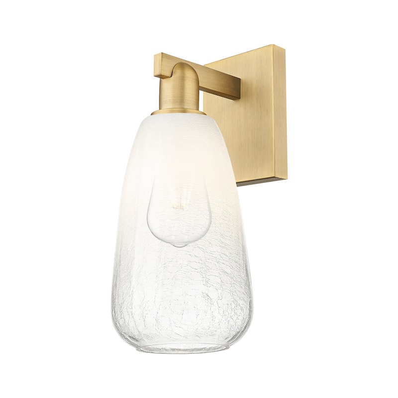 Innovations Lighting 716-1W-11-8 Brookhaven Almond Sconce Brookhaven - Brushed Brass / Opal