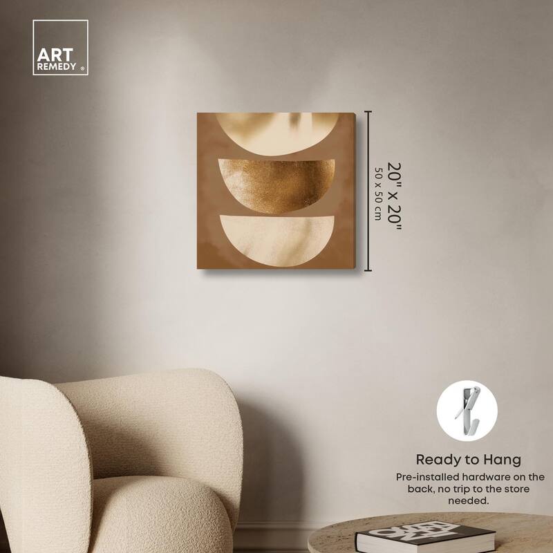 Golden Crescents I Canvas by Art Remedy, Gallery Wrapped