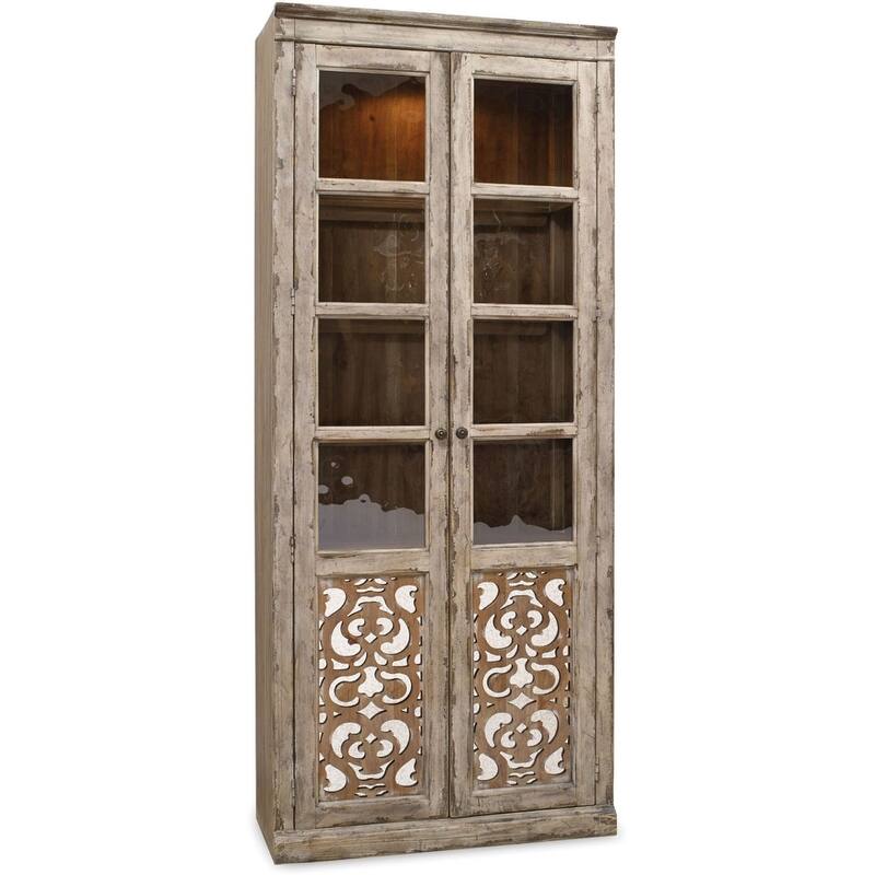 Hooker Furniture 35 Inch Wide Hardwood Hutch from the Chatelet - Caramel Froth with Paris Vintage