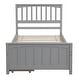 preview thumbnail 3 of 6, Grey Twin size Platform Bed with Two Drawers