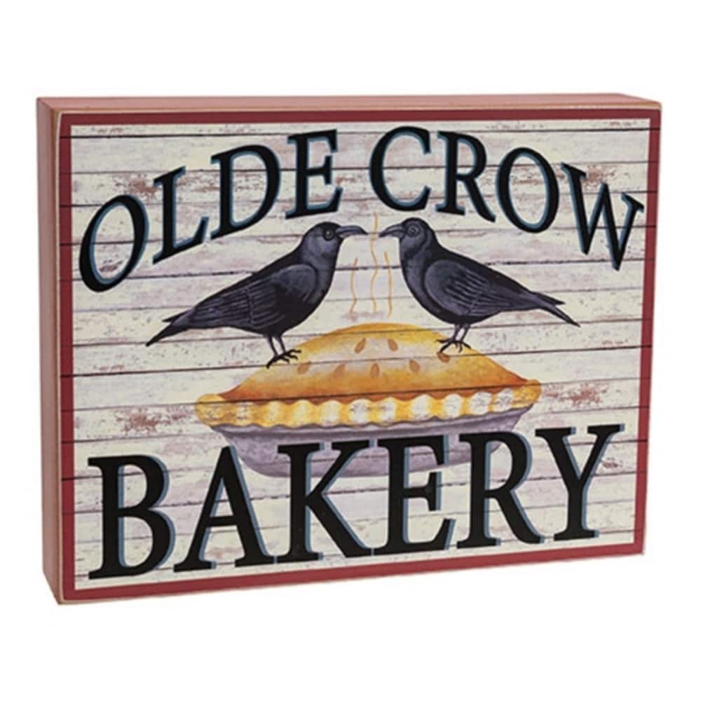 Olde Crow Bakery Box Sign Rustic Country Wall Decor - 13.50" x 2" x 10.25"
