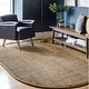 preview thumbnail 65 of 67, Nuloom Kiana Casual Seagrass Bordered Area Rug 5' x 8' Oval - Beige