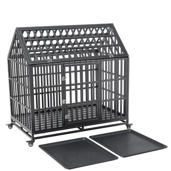 Outdoor & Indoor Dog Houses,Heavy Duty Dog Cage pet Crate with