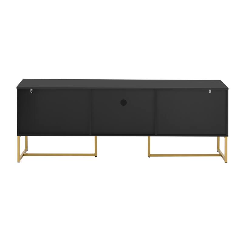 68.9 "Elegant TV Stand with Dual Storage Cabinets with Metal Legs and Cable Management
