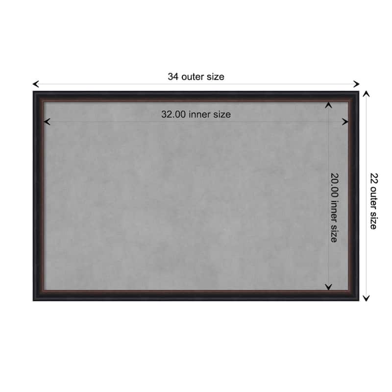 Amanti Art Salon Scoop Red Black Framed Magnetic Board - Board Size 32x20