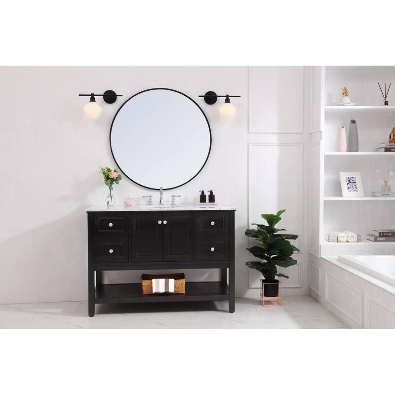 Gerald 1-Light Glass Left Wall sconce - 14.7/10.2 - 14.7/10.2 - Black/Frosted
