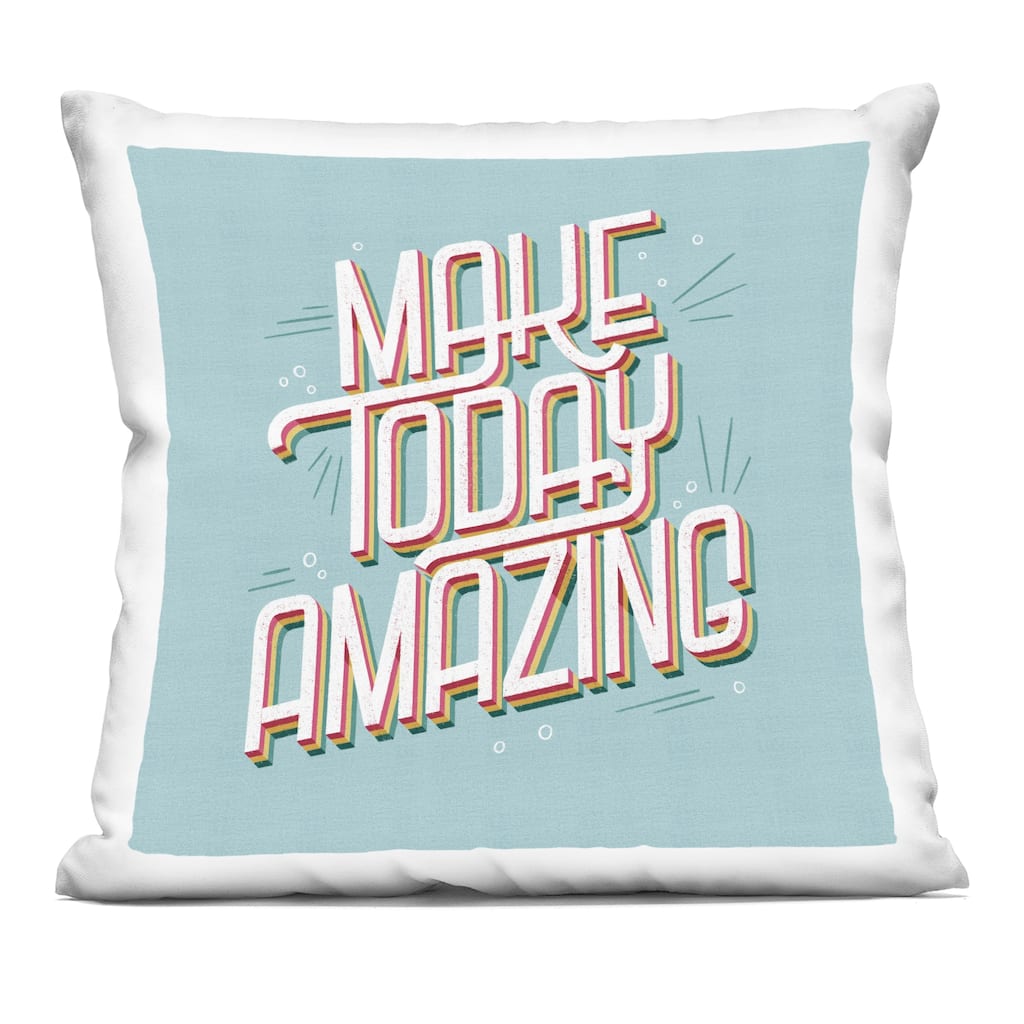 Stupell Vintage Make Today Amazing Decorative Printed Throw Pillow Design by Sarah Hickman