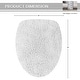 preview thumbnail 164 of 189, Home Weavers Waterford Collection Cotton Toilet Lid Rug | Elastic Fit | Fit Most Standard Toilet Lid | 18"x18"