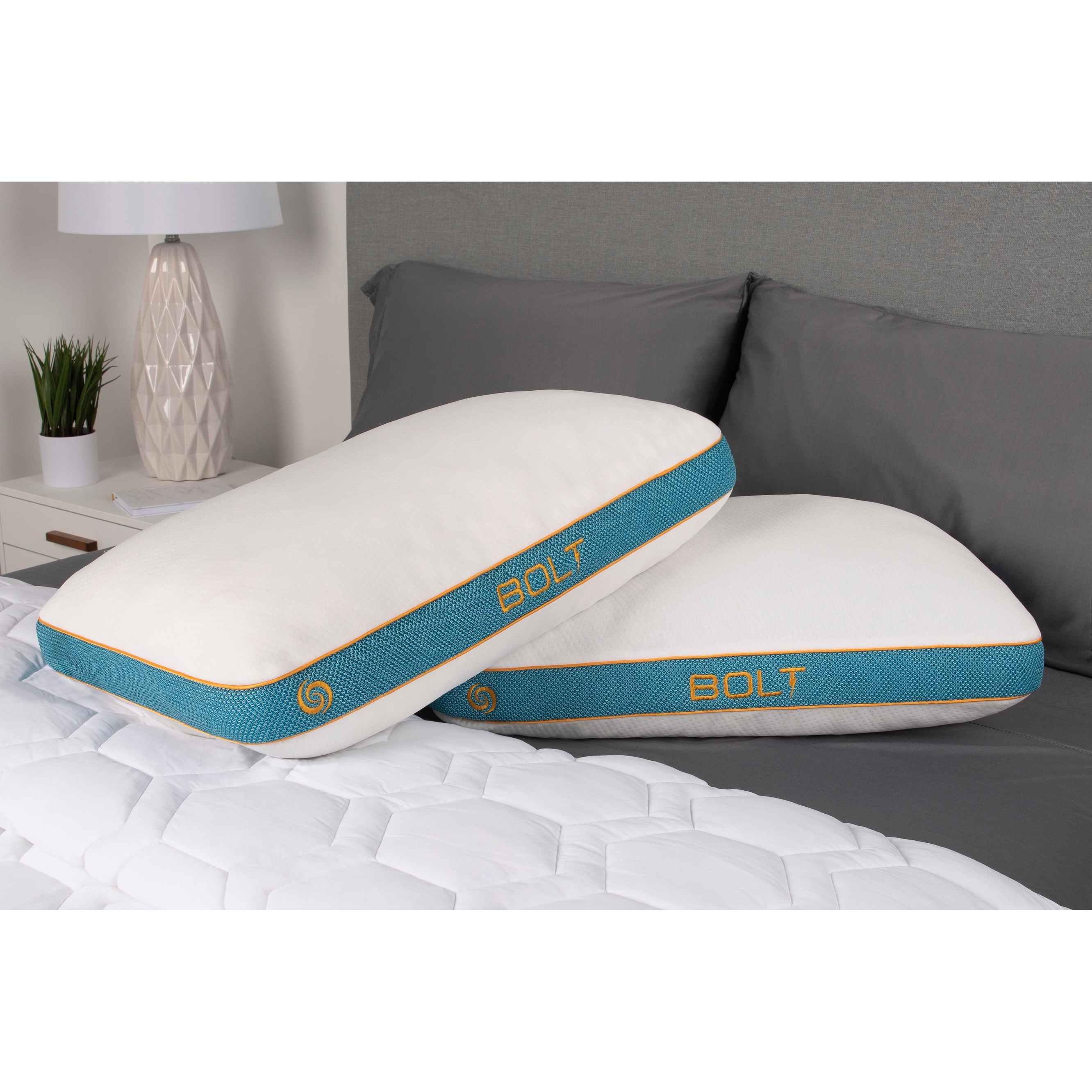 Bedgear Bolt Performance Pillow Medium Firm Support Pillow for