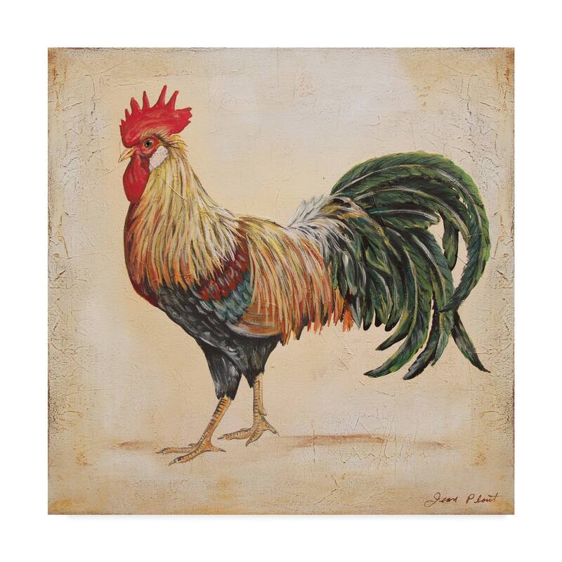 Jean Plout 'Rooster 3' Canvas Art