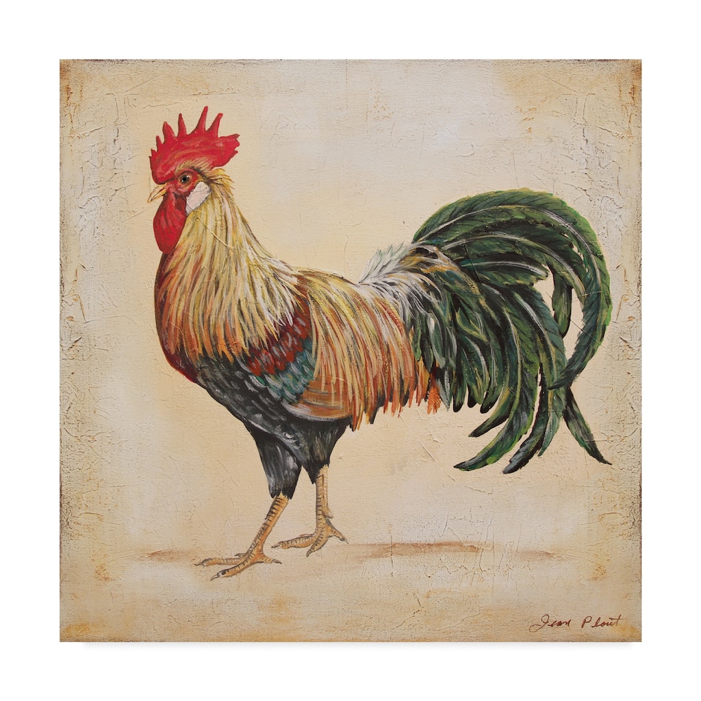 Jean Plout 'Rooster 3' Canvas Art