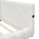 preview thumbnail 16 of 18, Upholstered Floor Platform Bed Frame with USB Ports and LED,Full Size聽