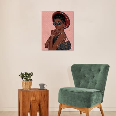 Wynwood Studio Fashion and Glam Love my Fashion Accessories Pink and Glam Wall Art Canvas Print