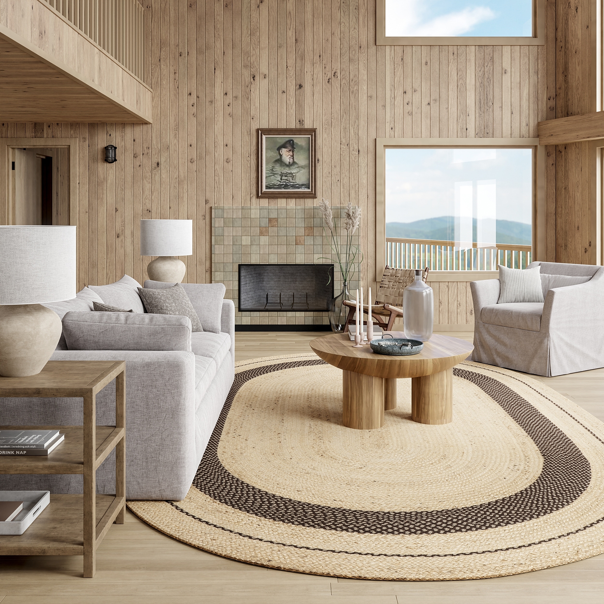 Cottage Oval Jute Area Rug