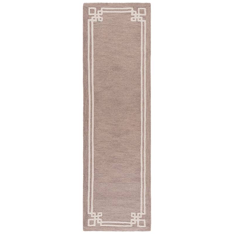Martha Stewart by SAFAVIEH Handmade Fulgenzia Wool Rug - 2'3" x 8' Runner - Light Grey/Ivory