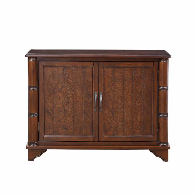 40" Retro Console Table with Adjustable Storage Shelf