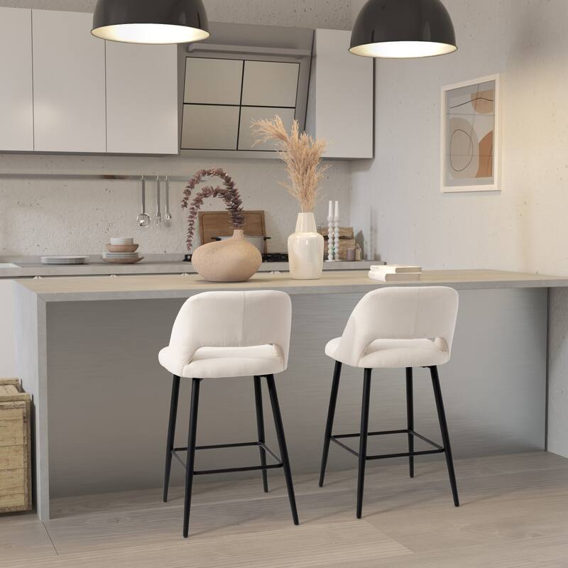 Talia 26'' Counter Height Bar Stool Set of 2 - Beige