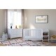 preview thumbnail 20 of 33, Storkcraft Pacific 4-in-1 Convertible Crib and Changer - 2 Open Shelves, Water-Resistant Vinyl Changing Pad with Safety Strap