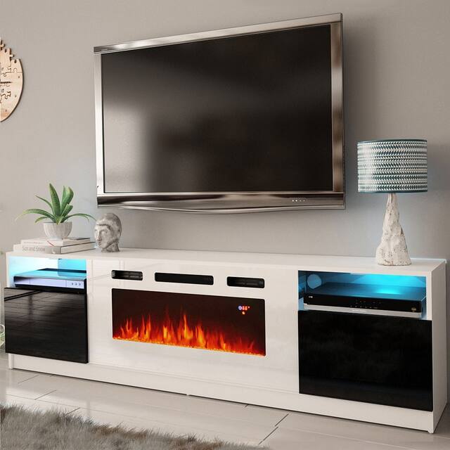 Strick & Bolton Amsden Electric Fireplace TV Stand