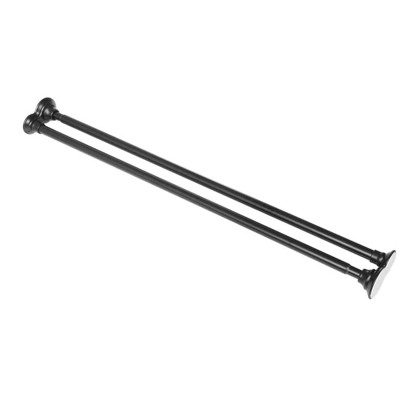 Utopia Alley 72-Inch Adjustable Rust-Proof Aluminum Double Shower Curtain Tension Rods, Includes Shower Liner and Shower Hooks