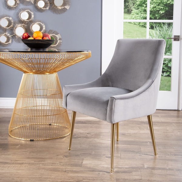 grey wingback dining chair