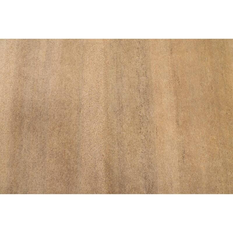 ECARPETGALLERY Hand-knotted Pak Finest Gabbeh Light Khaki Wool Rug - 4'11 x 6'11