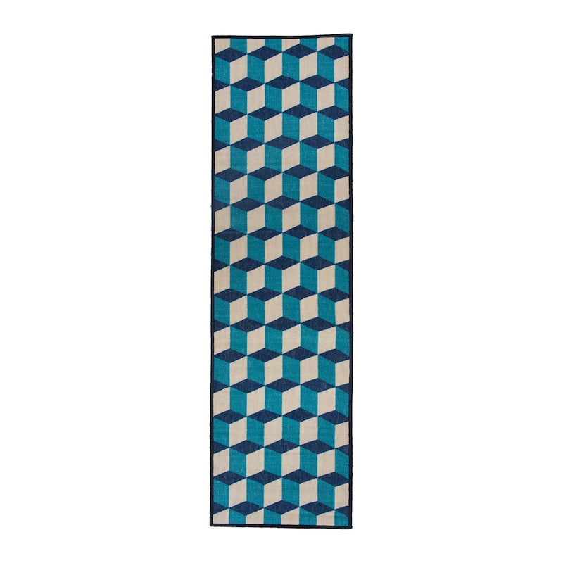 Contemporary Geometric Flatweave Indoor/Outdoor Area Rug