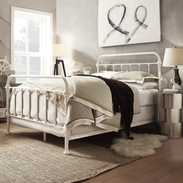 Giselle Graceful Lines Victorian Iron Metal Bed by iNSPIRE Q