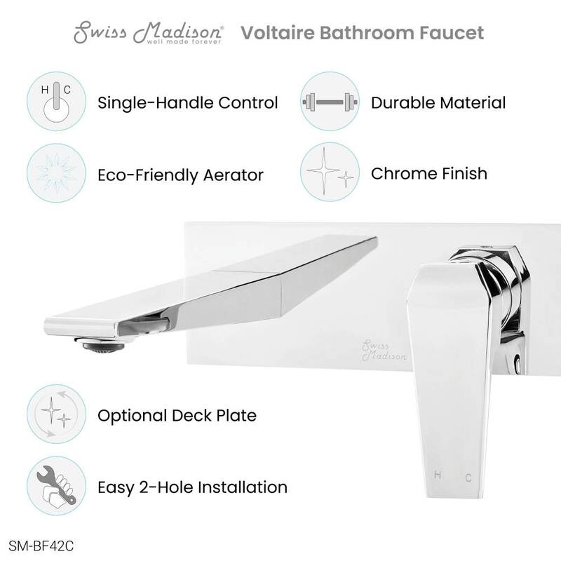 Voltaire Single-Handle Wall-Mount Bathroom Faucet