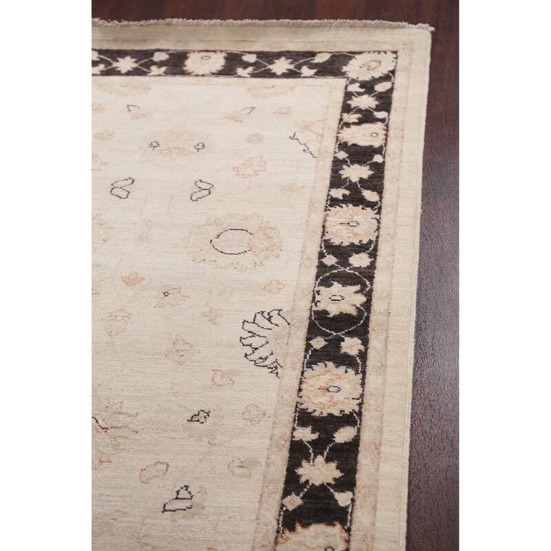 Vegetable Dye Peshawar Chobi Oriental Floral Runner Rug Wool Handmade - 3'2" x 9'7"