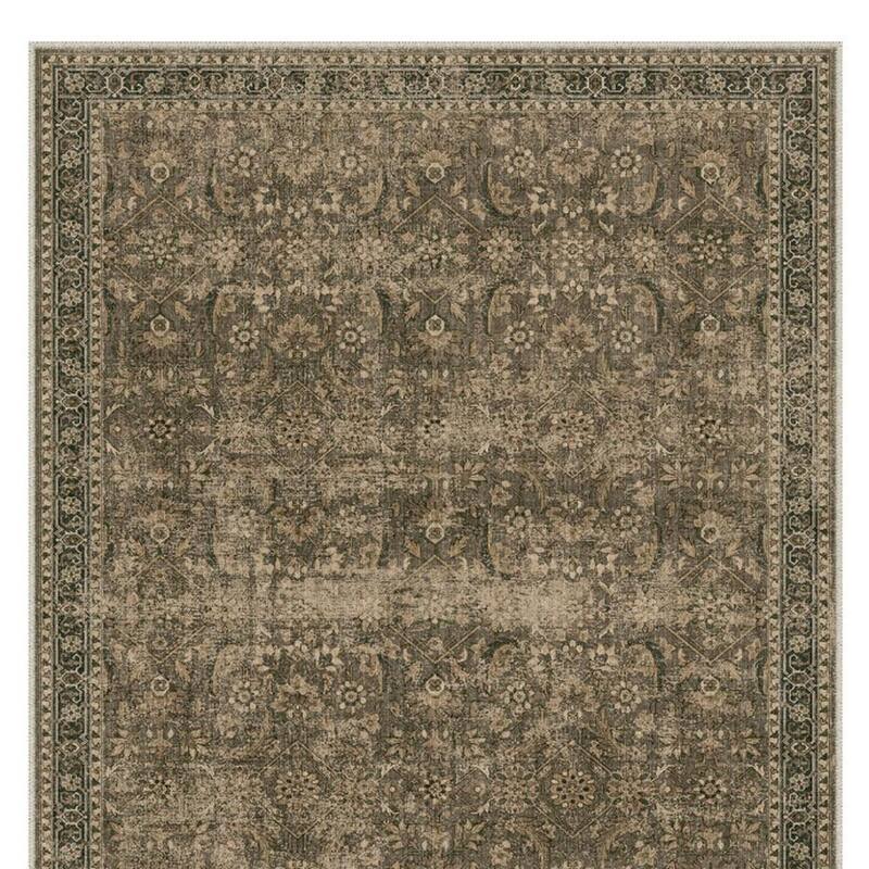HomeRoots Floral Medallion Traditional Rectangle Area Rug