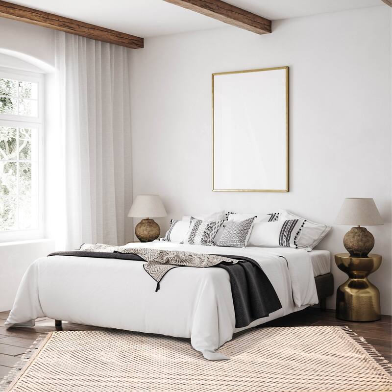 ECARPETGALLERY Hand-knotted Pak Finest Marrakesh Cream Wool Rug - 4'3 x 6'0