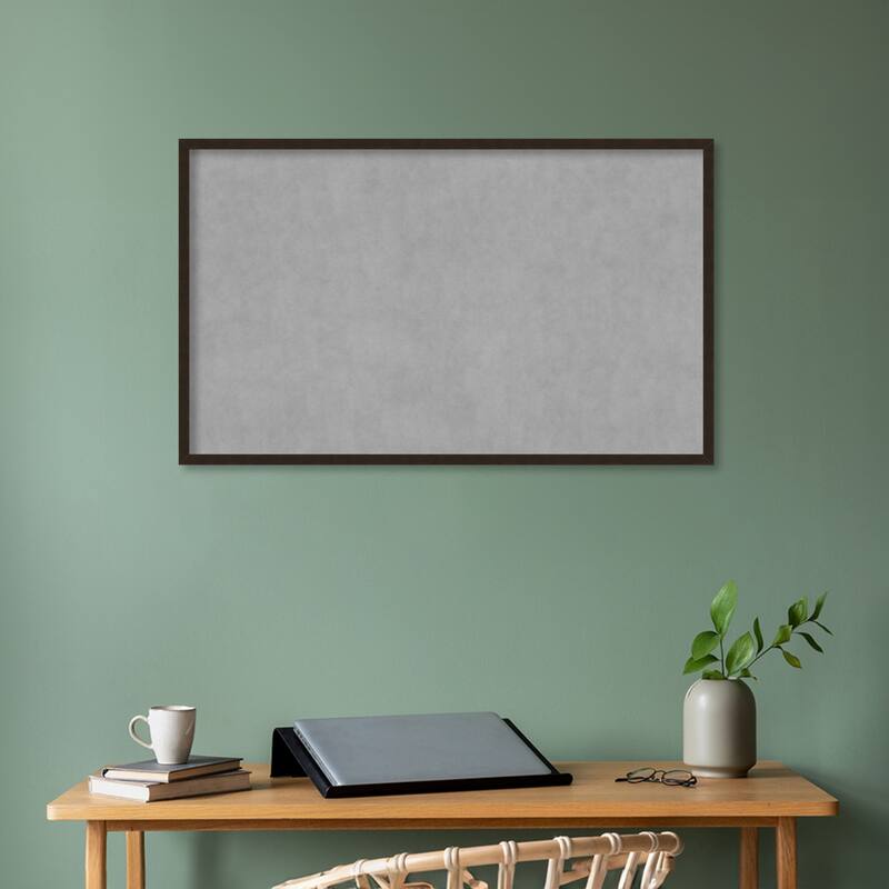 Amanti Art Carlisle Espresso Narrow Framed Magnetic Board